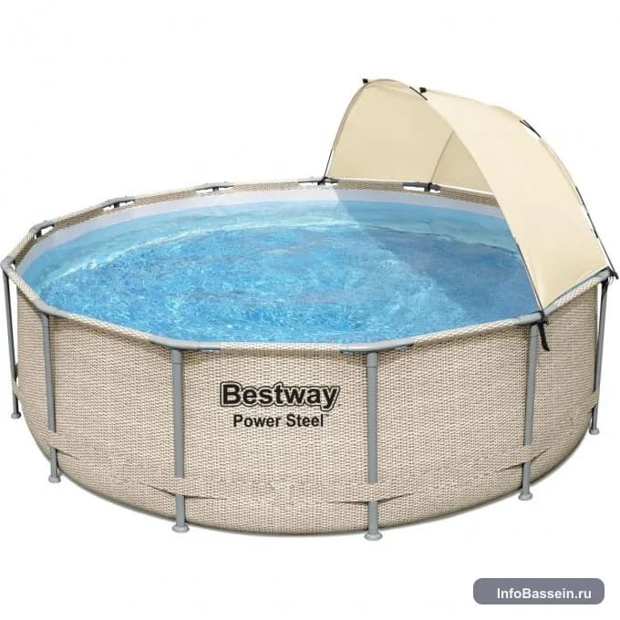 Фото каркасного бассейна Bestway Power Steel 396×107 см, 11 133 л артикул 5614V BW