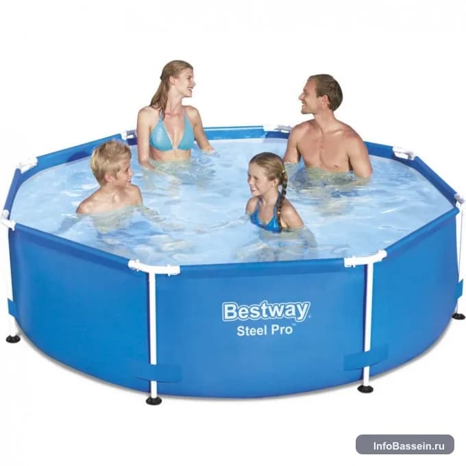 Фото каркасного бассейна Bestway Steel Pro 244×76 см, 2 930 л артикул 5614C BW