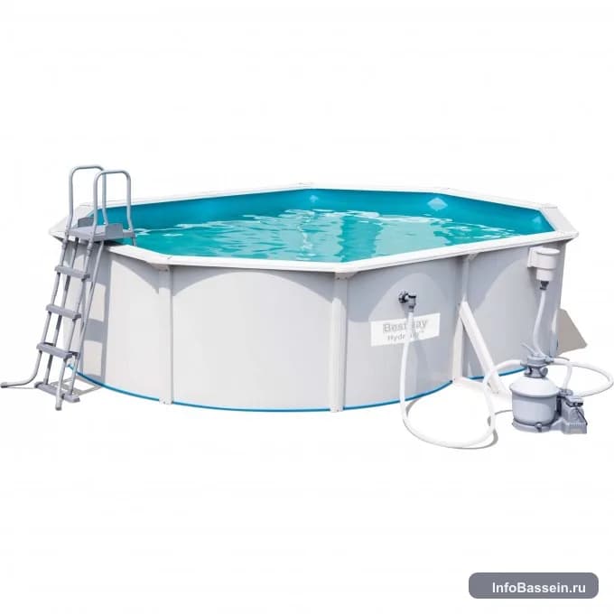 Фото каркасного бассейна Bestway Hydrium 500×360×120 см, 16 296 л артикул 56586 BW