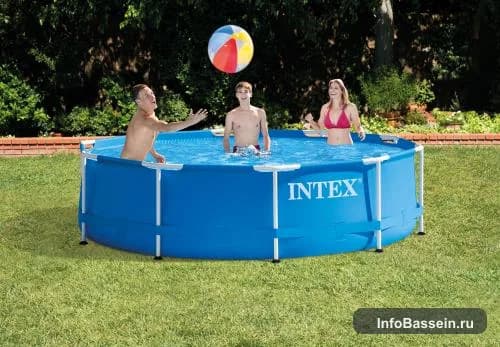 Фото каркасного бассейна Intex 305×305×76 см, 4 485 л артикул 28202