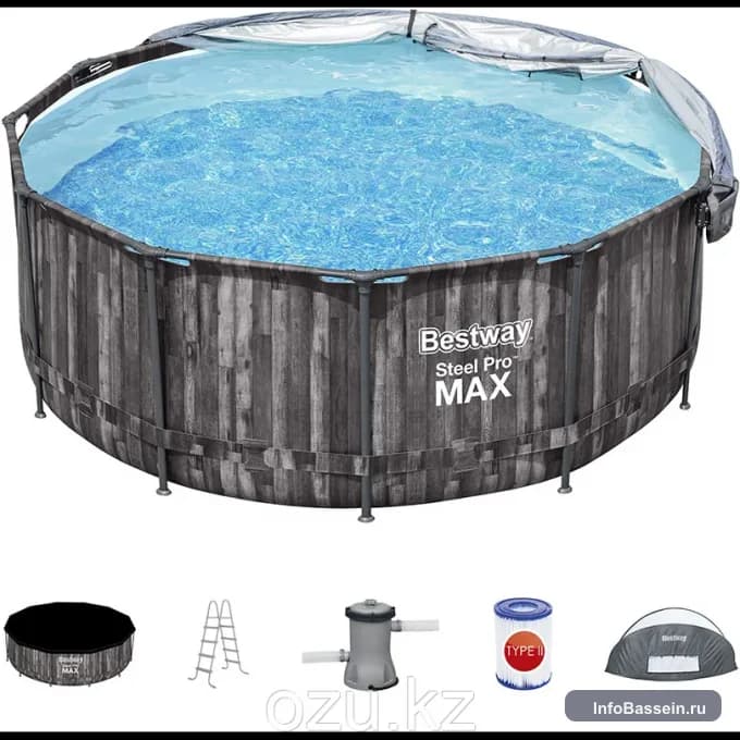 Фото каркасного бассейна Bestway Steel Pro Max 366×122 см, 10 250 л артикул 5619K BW