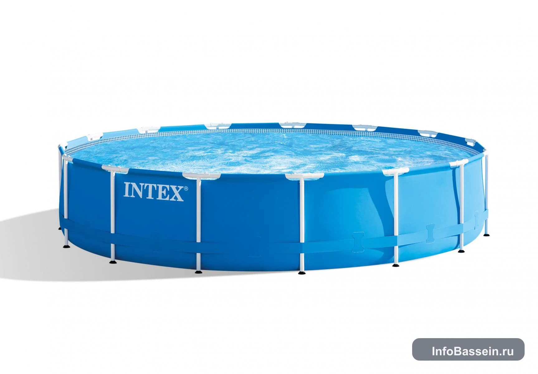 Фото каркасного бассейна Intex, Metal Frame, 457×457×122 см, 16 805 л, арт. 28242